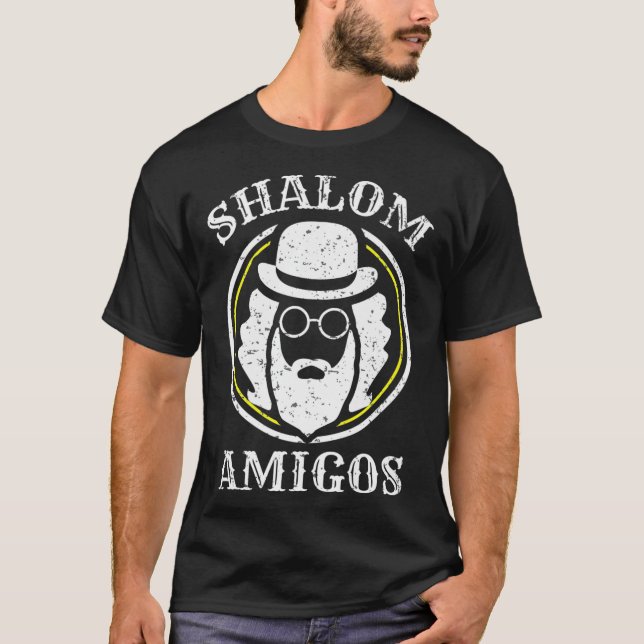 Camiseta Shalom Amigos Jewish Shabbat Yiddish Hebrew Hanukk (Anverso)