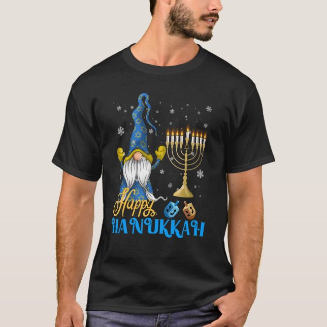 Camiseta Shalom Gnome Happy Hanukkah Chanukah (Anverso)