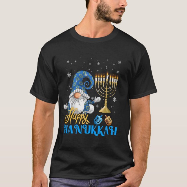 Camiseta Shalom Gnome Happy Hanukkah Chanukah (Anverso)