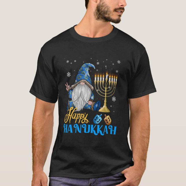 Camiseta Shalom Gnome Happy Hanukkah Chanukah (Anverso)