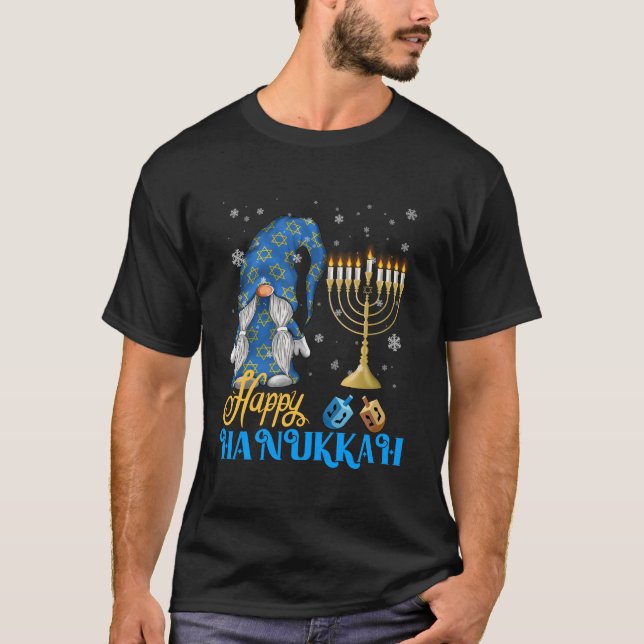 Camiseta Shalom Gnome Happy Hanukkah Chanukah (Anverso)