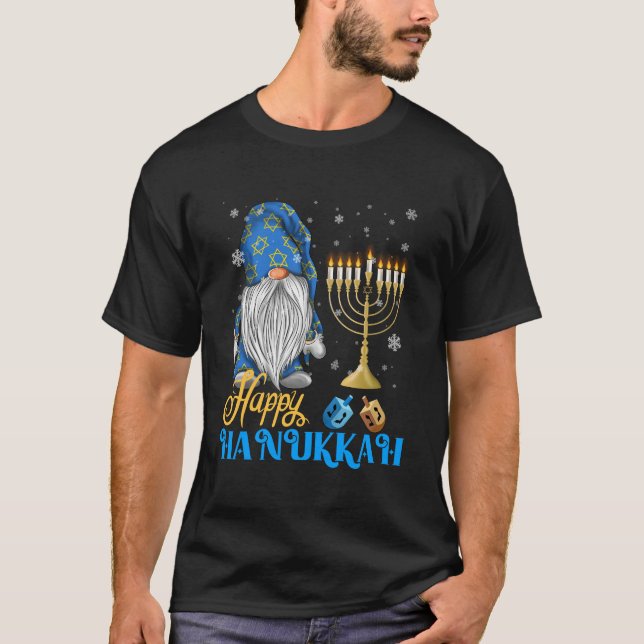 Camiseta Shalom Gnome Happy Hanukkah Chanukah (Anverso)