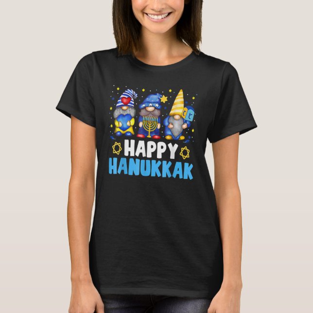 Camiseta Shalom Gnome Happy Hanukkah Chanukkah Jewish Dreid (Anverso)