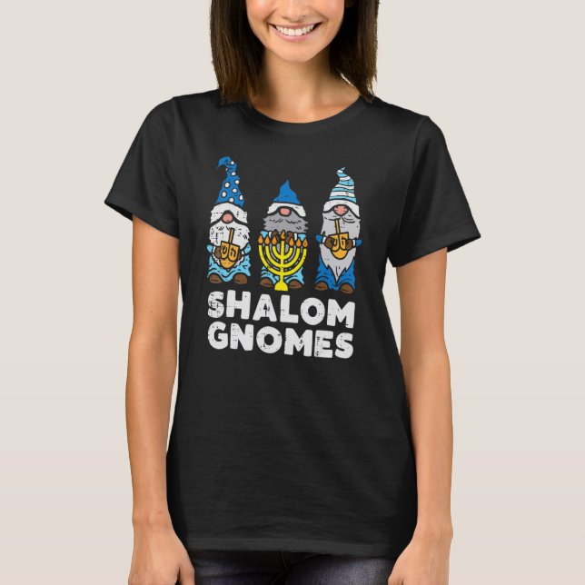 Camiseta Shalom Gnomes Happy Chanukah Hanukkah Jewish Gnome (Anverso)