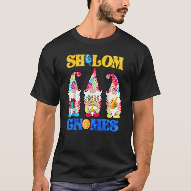Camiseta Shalom Gnomes Happy Chanukkah Menorah Hanukkah Jew (Anverso)