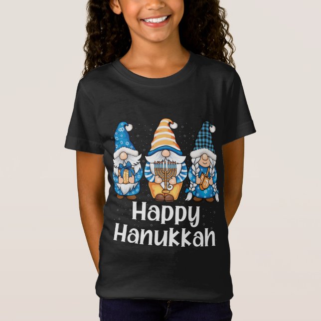 Camiseta Shalom Gnomes Jew Hanukkah Chanukah Festividades j (Anverso)