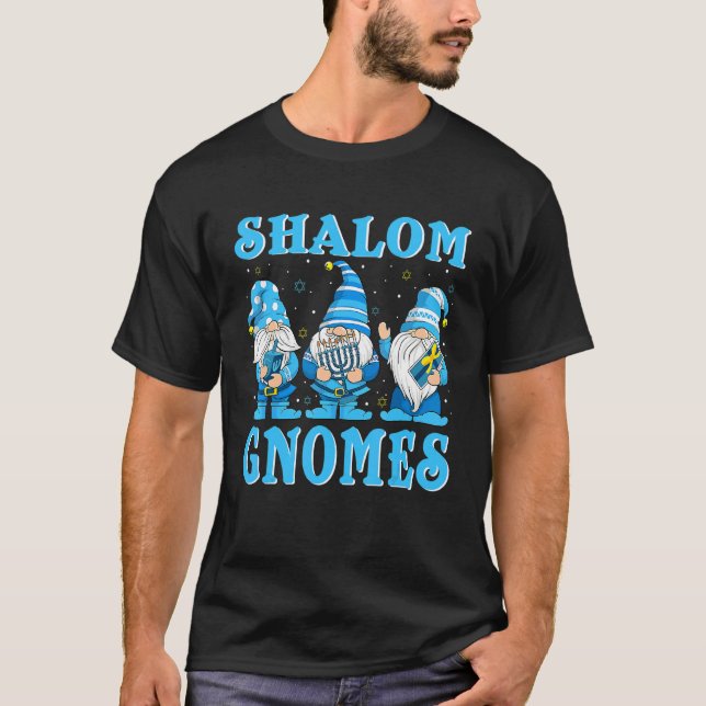 Camiseta Shalom Gnomes  Jew Hanukkah Pajamas Chanukah 1 (Anverso)