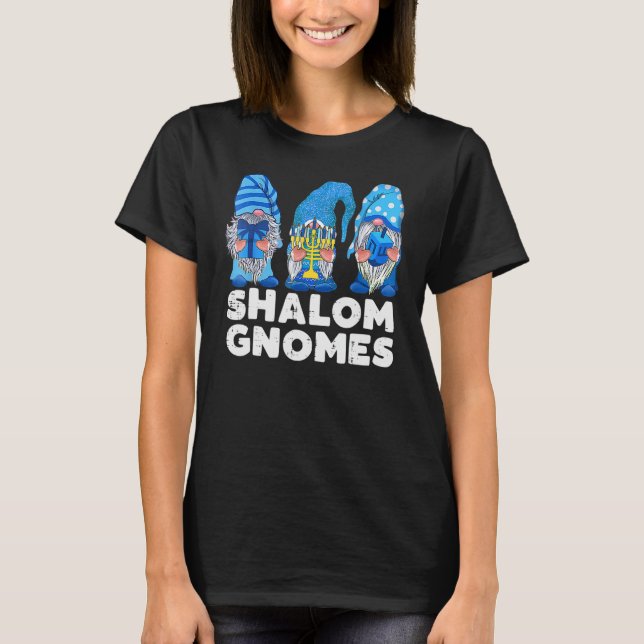 Camiseta Shalom Gnomes Jew Hanukkah Pajamas Chanukah PJs W (Anverso)