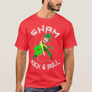 Camiseta Sham Rock And Roll Shamrock Guitar Lover St Patric
