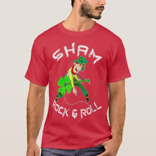 Camiseta Sham Rock And Roll Shamrock Guitar Lover St Patric