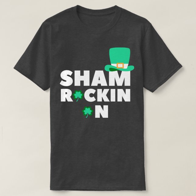 Camiseta Sham Rockin En El Divertido Día De Shamrock St Pat (Diseño del anverso)
