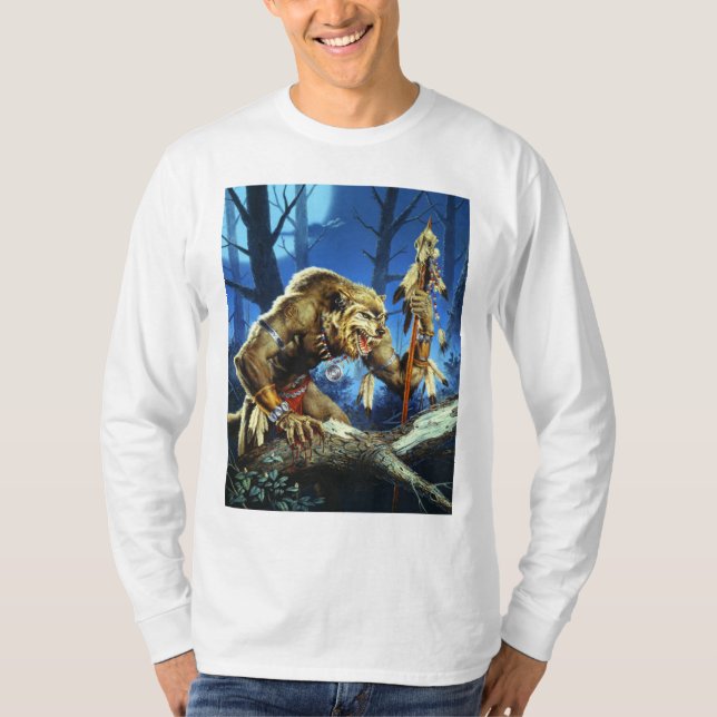 Camiseta Shaman del hombre lobo del Forrest (Anverso)