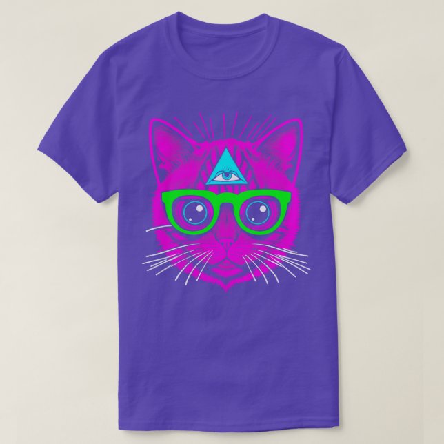 Camiseta Shaman Kitty Pink Illuminati (Diseño del anverso)