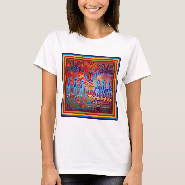 Camiseta Shaman Ritual Huichol (Anverso)