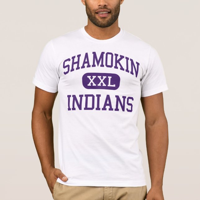 Camiseta Shamokin - indios - área - el municipio del carbón (Anverso)