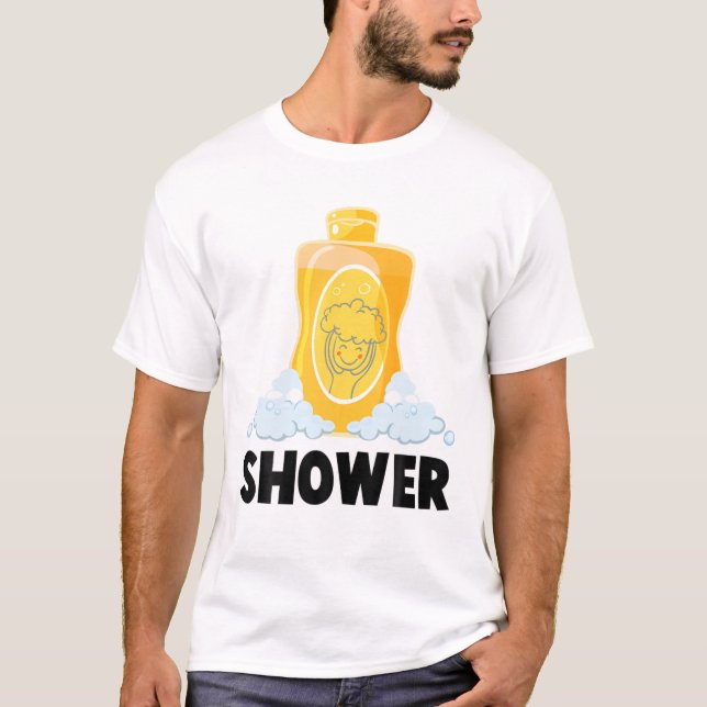 Camiseta Shampoo - Ducha - Burbujas - Vestido - 1 De Los 2  (Anverso)