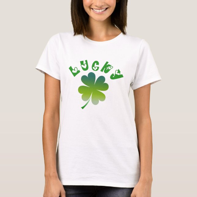 Camiseta shamrock afortunado (Anverso)