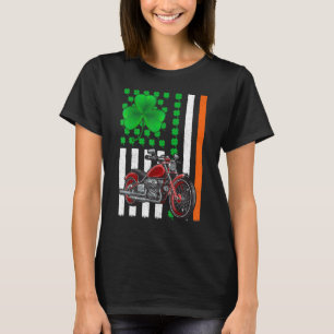 Camiseta Shamrock americano irlandés Motorcycle St Patrick