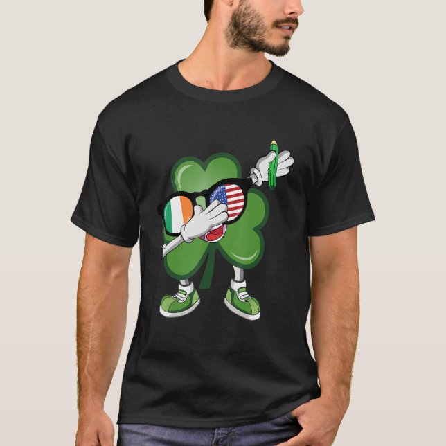 Camiseta Shamrock americano irlandés St Patrick's Day Kids  (Anverso)