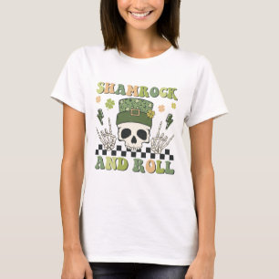 Camiseta Shamrock and Roll - Skeleton Clover