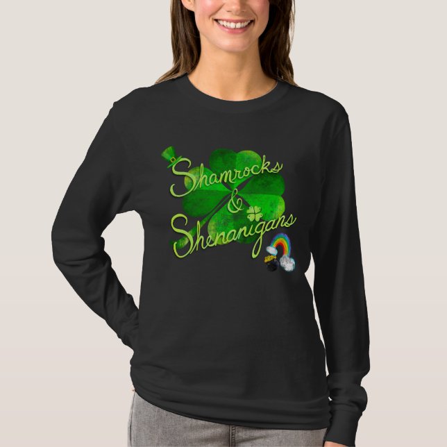 Camiseta Shamrock and Shenanigans Long Sleeve Tee (Anverso)