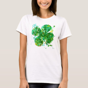 Camiseta Shamrock artístico o mujeres