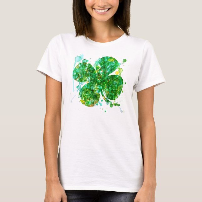 Camiseta Shamrock artístico o mujeres (Anverso)