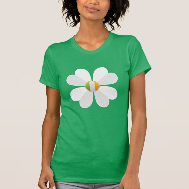 Camiseta Shamrock blanco de 4 hojas (Anverso)