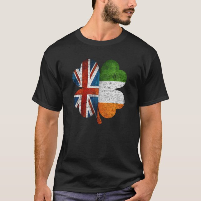 Camiseta Shamrock británico irlandés (Anverso)