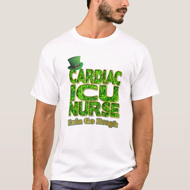 Camiseta Shamrock Cardiac ICU Nurse (Anverso)
