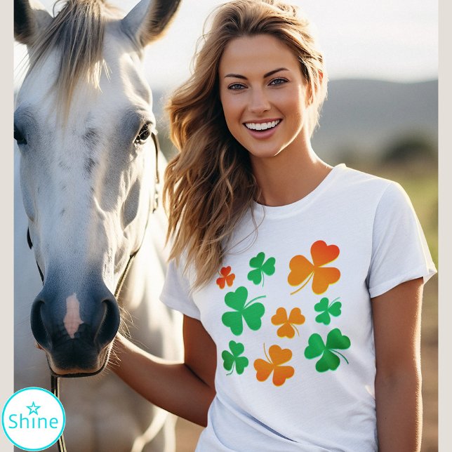 Camiseta Shamrock Clover Green Naranja Día de los Sta Patro (Subido por el creador)