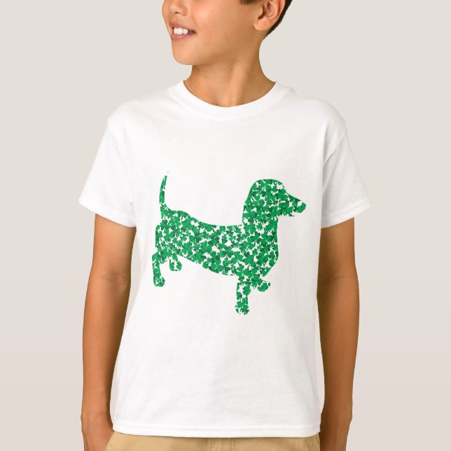 Camiseta Shamrock Dachshunds (Anverso)