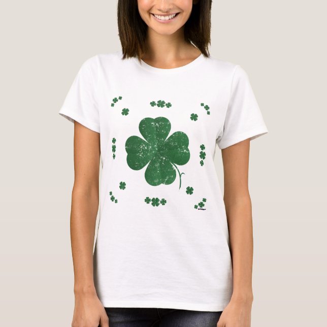 Camiseta Shamrock - estilo vintage (Anverso)