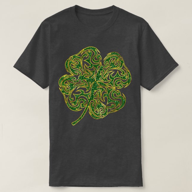 Camiseta Shamrock Fourleaf Lucky Clover 3 (Diseño del anverso)