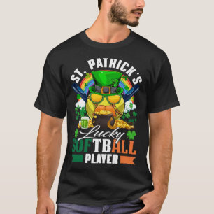 Camiseta Shamrock & Glas, jugador de Softball de St. Patric