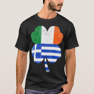 Camiseta Shamrock griego Grecia bandera de Irlanda