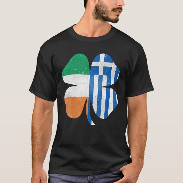 Camiseta Shamrock griego Grecia Irlanda St. Patrick's (Anverso)