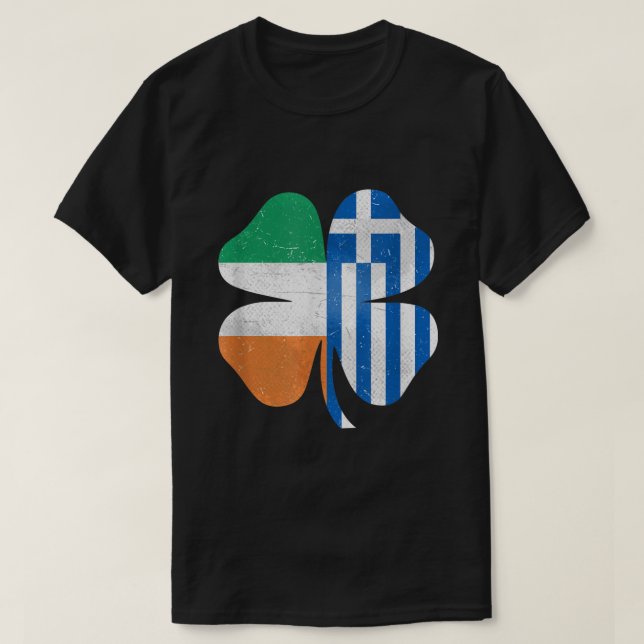 Camiseta Shamrock griego Grecia Irlanda St Patricks Da (Diseño del anverso)