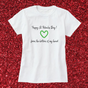 Camiseta Shamrock Heart Happy Día de San Patricio