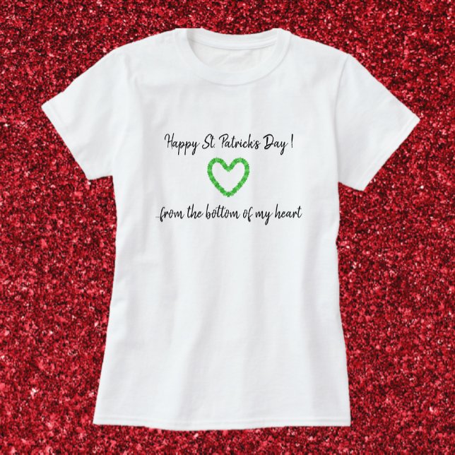 Camiseta Shamrock Heart Happy Día de San Patricio (Subido por el creador)