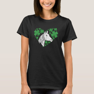 Camiseta Shamrock Heart Horse C St Patricks Day Irish Love 