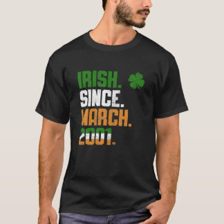 Camiseta Shamrock Irish desde marzo de 2001 Leyenda St Patr
