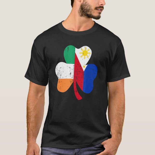 Camiseta Shamrock irish Philippines flag for filipino St Pa (Anverso)