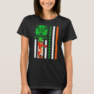 Camiseta Shamrock irlandés Bandera Americana Caballos de ma