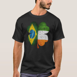 Camiseta Shamrock irlandés brasileño bandera de Irlanda