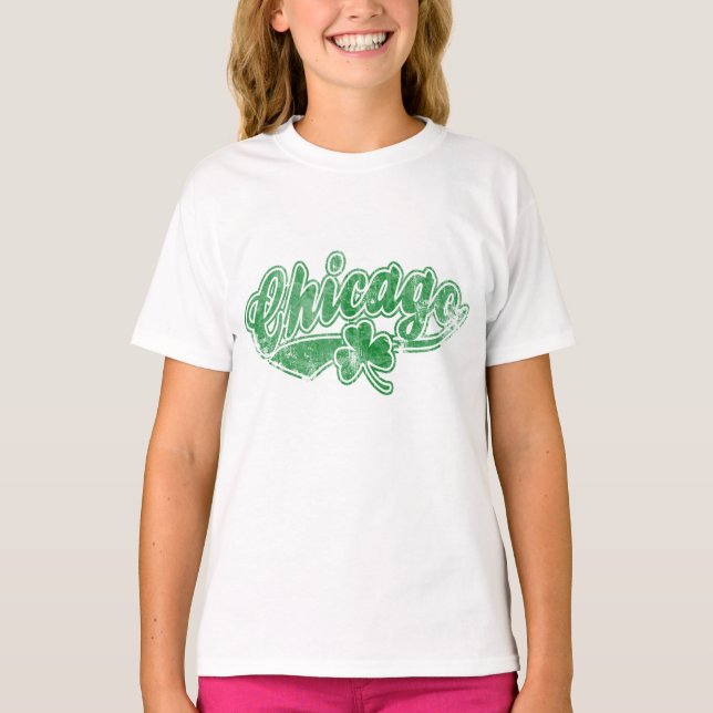 Camiseta Shamrock irlandés de Chicago (Anverso)