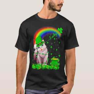 Camiseta Shamrock irlandés Rainbow Lucky Balinese Cat St Pa