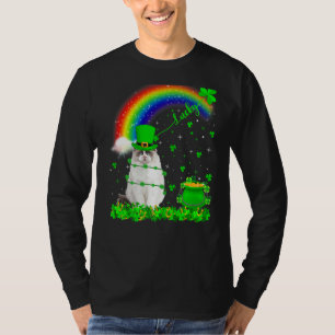 Camiseta Shamrock irlandés Rainbow Lucky Ragdoll Cat St Pat
