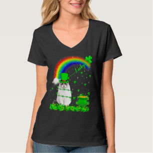 Camiseta Shamrock irlandés Rainbow Lucky Ragdoll Cat St Pat