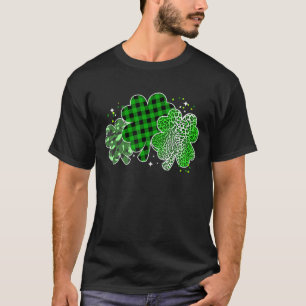 Camiseta Shamrock irlandés St Patrick Day Leopard Camouflag